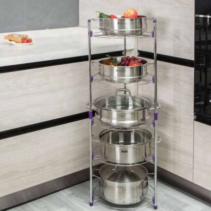 5 Layer Kitchen Pot Organizer | কম জায়গায় বেশি জিনিস রাখুন সহজে | Sajek Mart