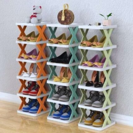 Five layer shoe rack