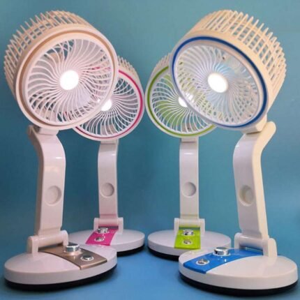 Rechargeable Led Light Folding Fan | এক ফ্যানে আলো ও বাতাস | Sajek Mart