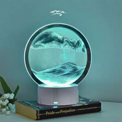 Moving Quicksand Art 3D Hourglass Lamp