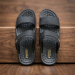 Comfortable Massage Footbed Casual Black Sandals - Original Chinese Import - Image 2