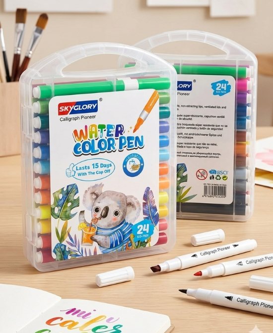 Skyglory 24 Pcs Washable Water Color Pen Set