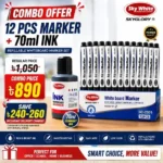 Refillable Whiteboard Marker Set